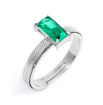 Marlù | Anello snake con baguette