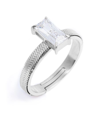 Marlù | Anello snake con baguette