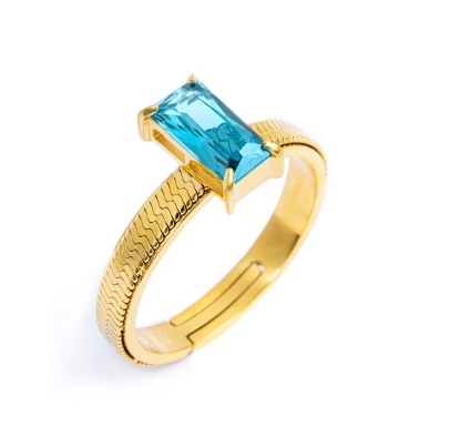 Marlù | Anello snake con baguette