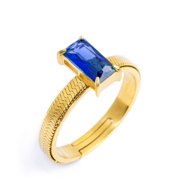 Marlù | Anello snake con baguette