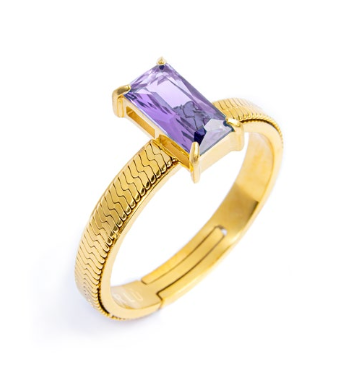 Marlù | Anello snake con baguette