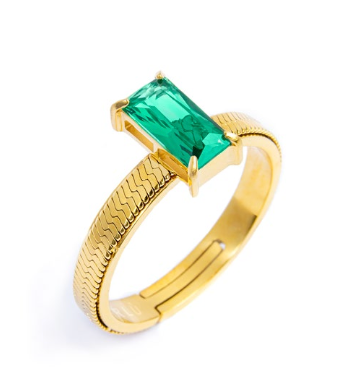 Marlù | Anello snake con baguette