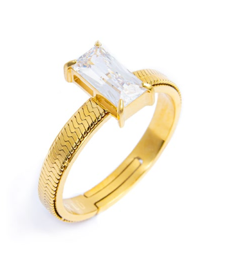 Marlù | Anello snake con baguette