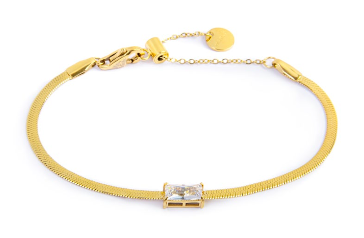 Marlù | Bracciale snake con baguette