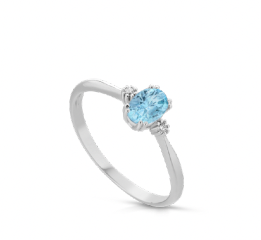 Lucciole Gioielli | Anello Clair con acquamarina
