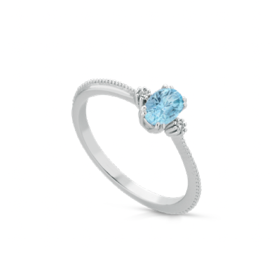 Lucciole Gioielli | Anello Clair con acquamarina
