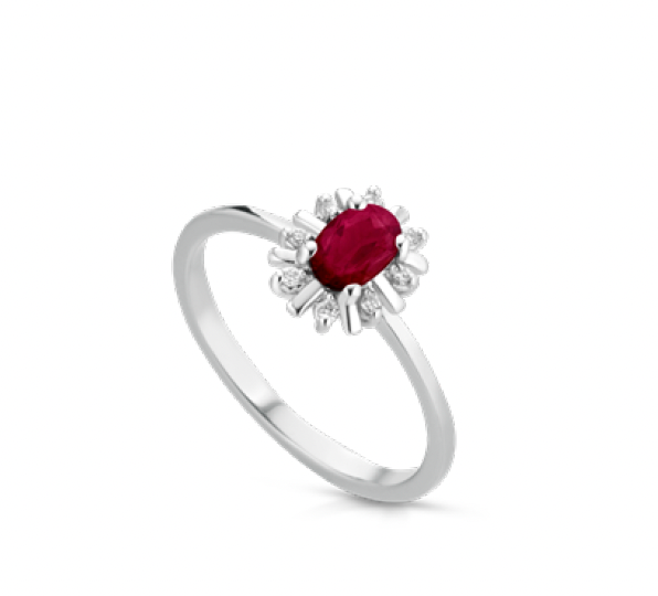 Lucciole Gioielli | Anello Helios con rubino