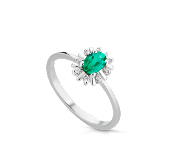 Lucciole Gioielli | Anello Helios con smeraldo