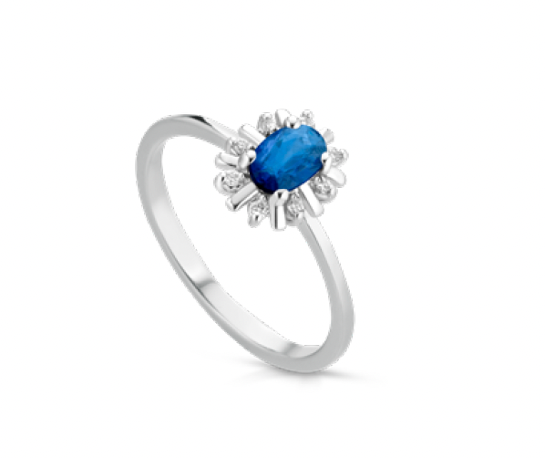 Lucciole Gioielli | Anello Helios con zaffiro