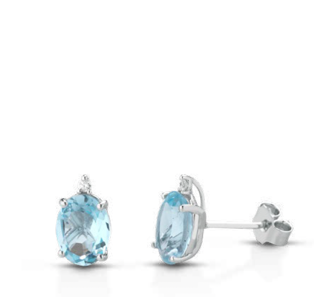 Lucciole Gioielli | Orecchini con topazio ovale