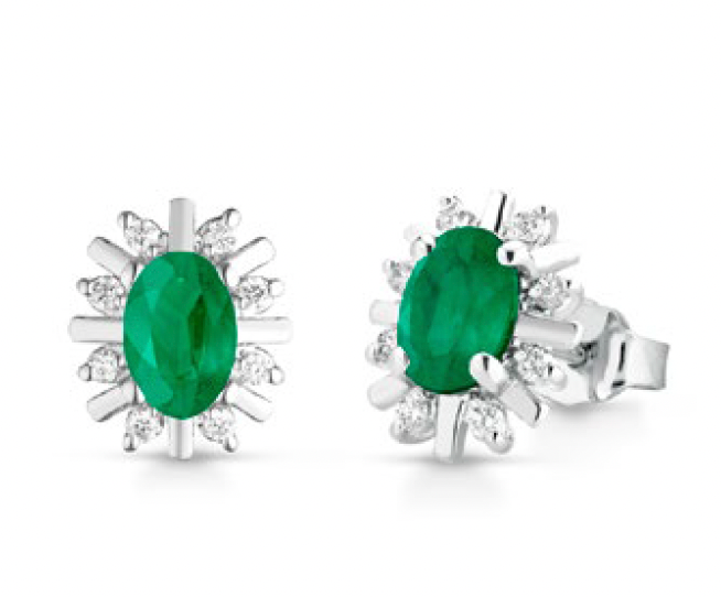 Lucciole Gioielli | Orecchini Helios con smeraldi