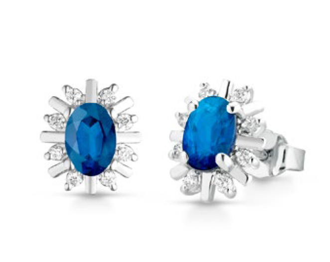 Lucciole Gioielli | Orecchini Helios con zaffiri