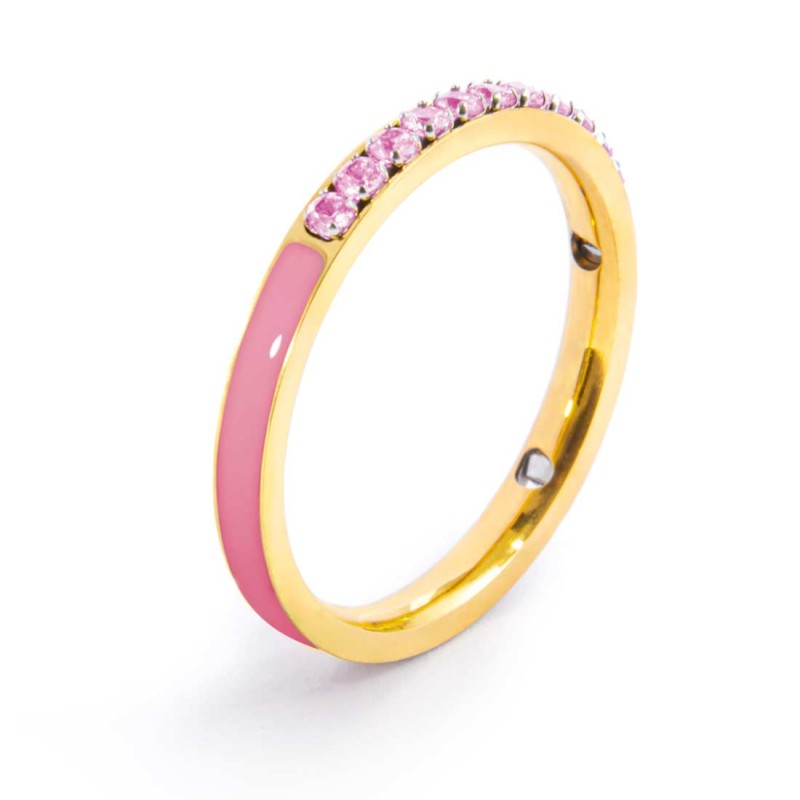 Marlù | Anello con zirconi e smalto