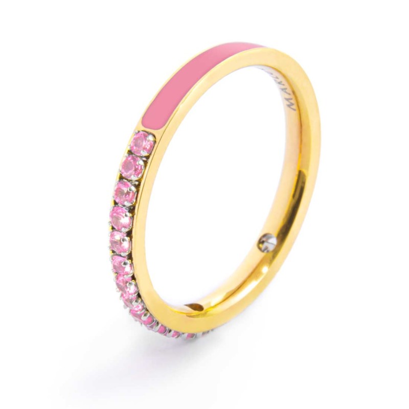 Marlù | Anello con zirconi e smalto
