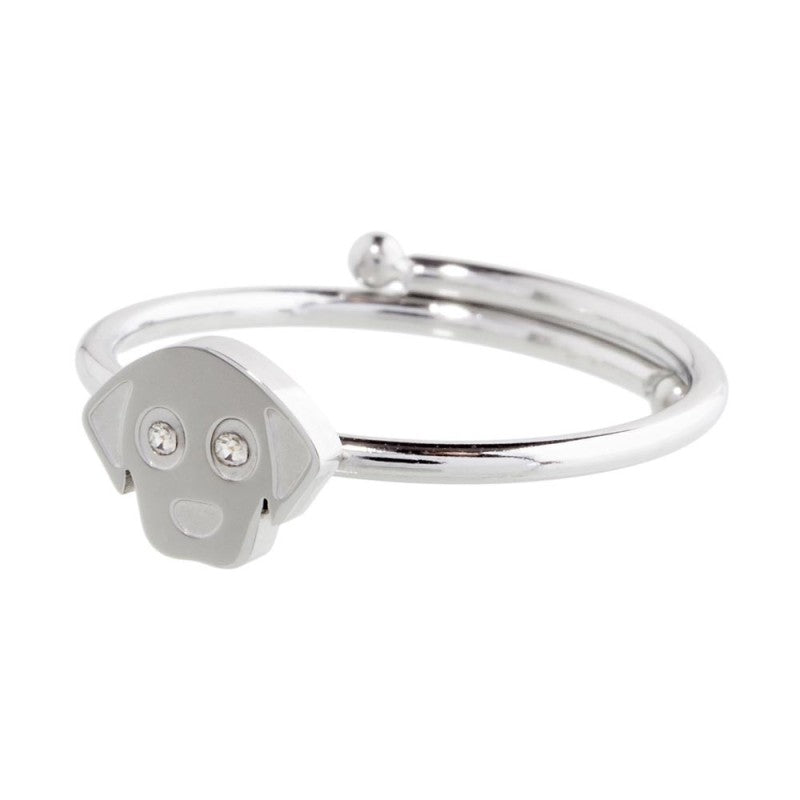 Marlù | Anello cane con cristalli
