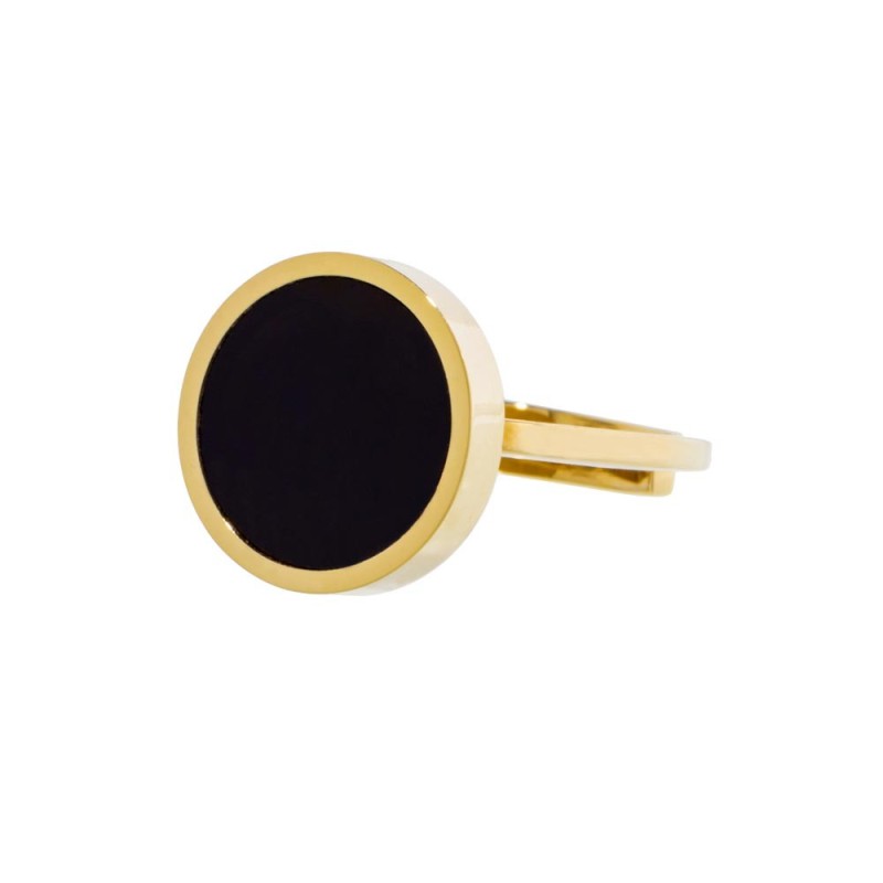Marlù | Anello con acrilico nero 14mm