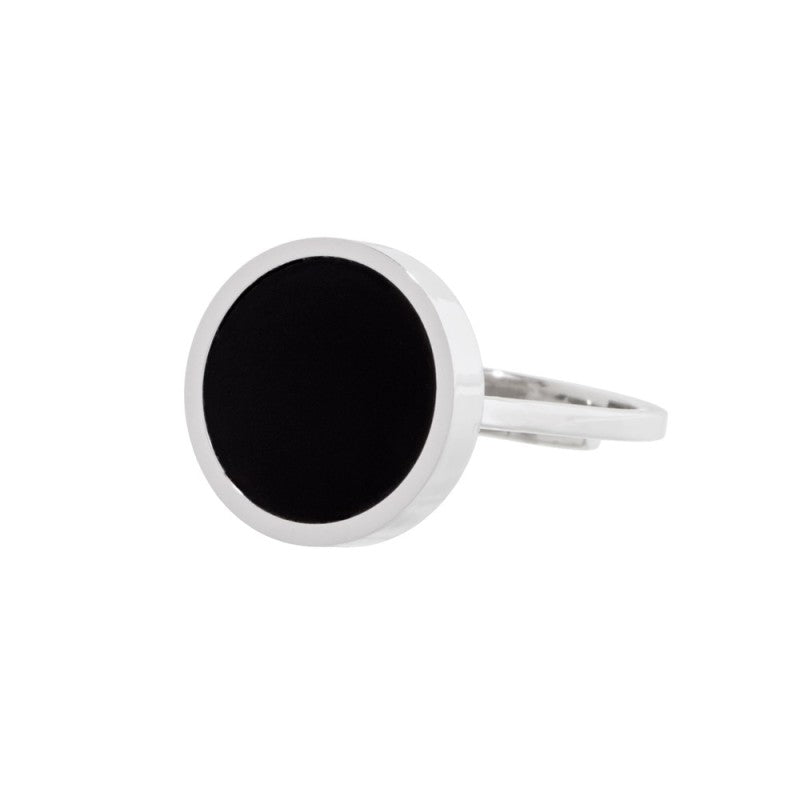 Marlù | Anello con acrilico nero 14mm