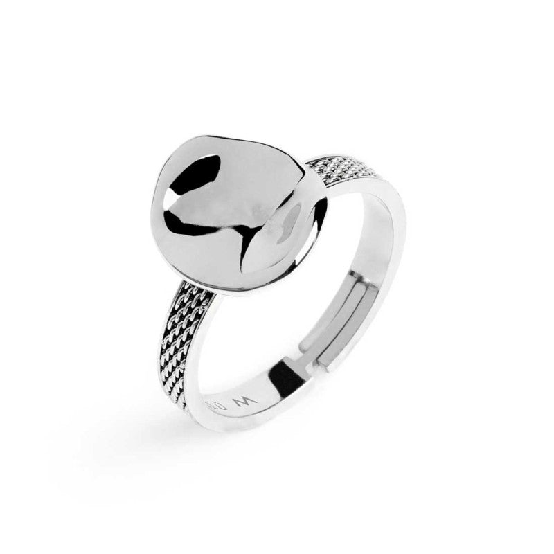 Marlù | Anello con bottone martellato
