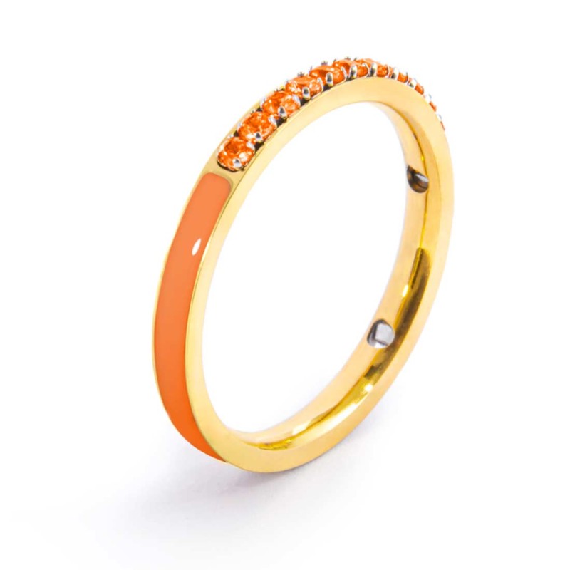 Marlù | Anello con zirconi e smalto