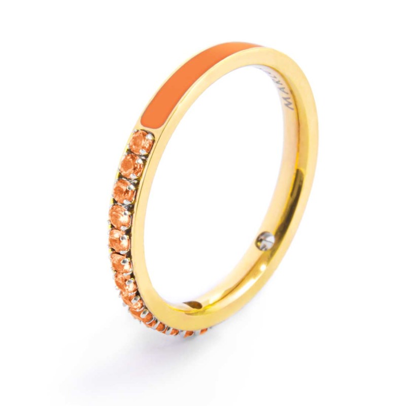 Marlù | Anello con zirconi e smalto