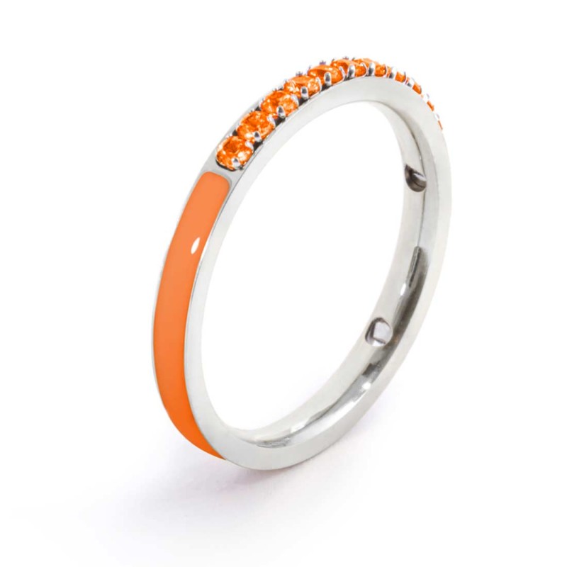 Marlù | Anello con zirconi e smalto