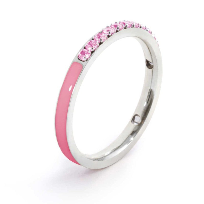 Marlù | Anello con zirconi e smalto