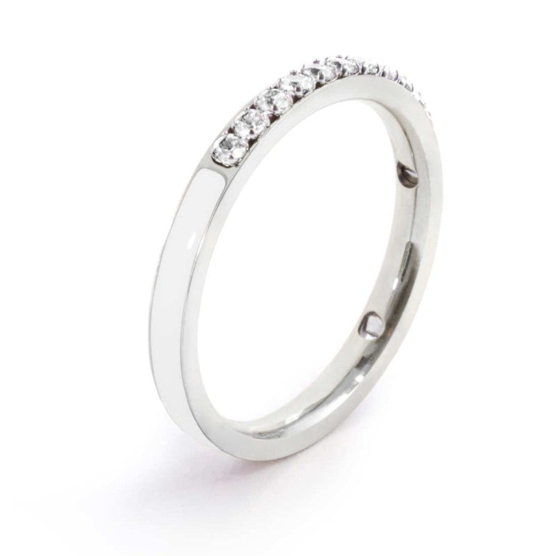 Marlù | Anello con zirconi e smalto