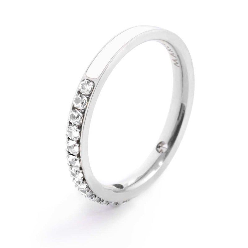 Marlù | Anello con zirconi e smalto