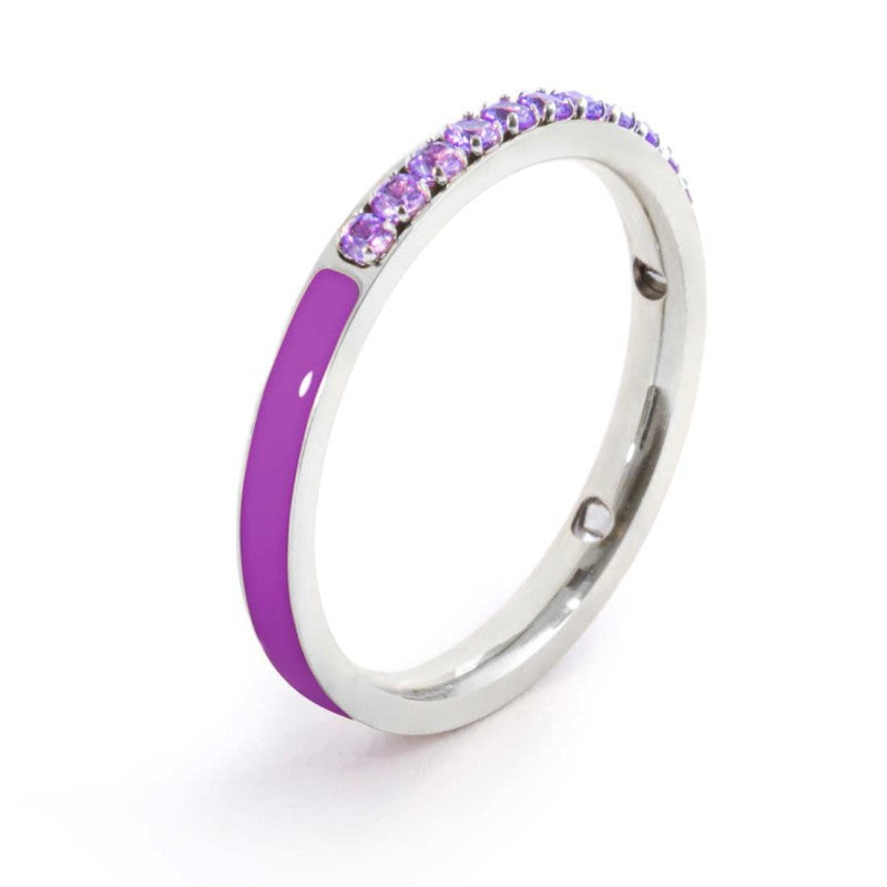 Marlù | Anello con zirconi e smalto