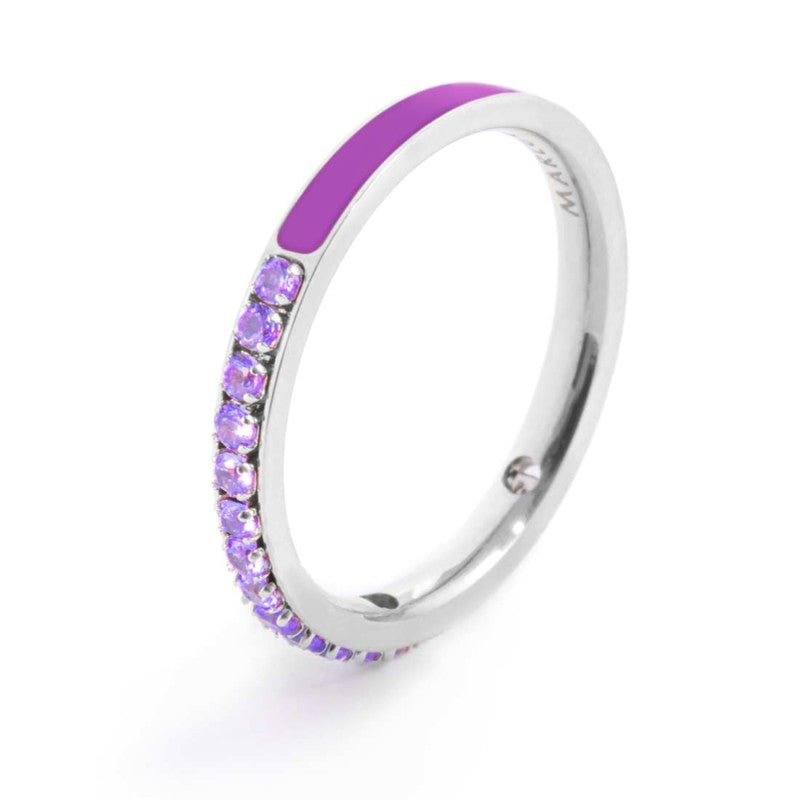 Marlù | Anello con zirconi e smalto