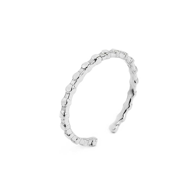 Marlù | Anello da falange trama puntinata