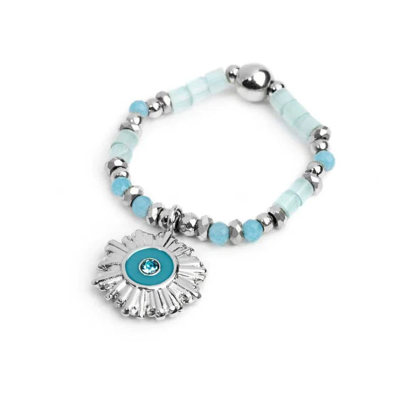 Marlù |Anello elastico con sole pendente