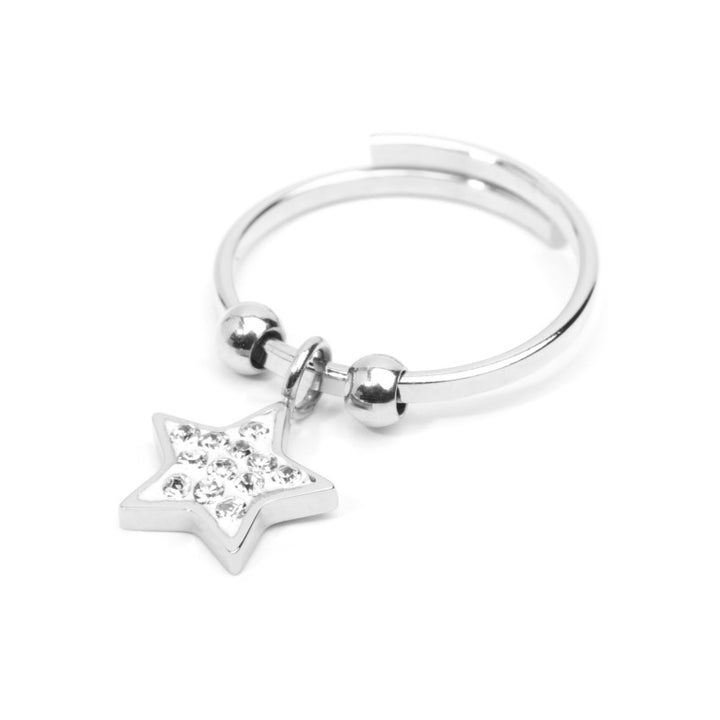 Marlù | Anello stella con cristalli pendente