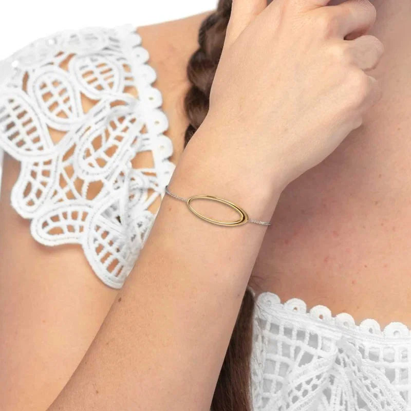 Marlù | Bracciale con anello ovale centrale