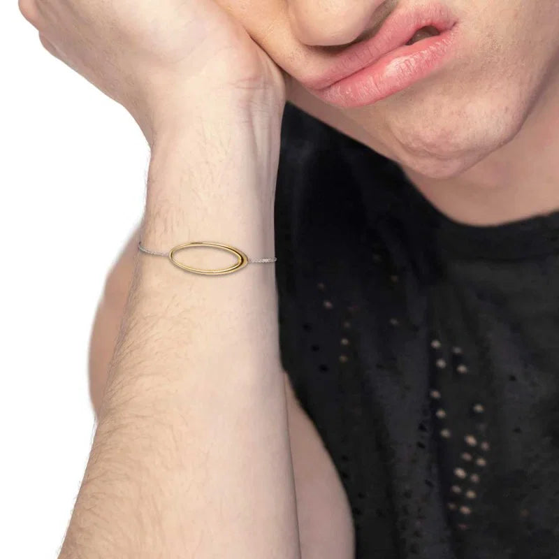 Marlù | Bracciale con anello ovale centrale