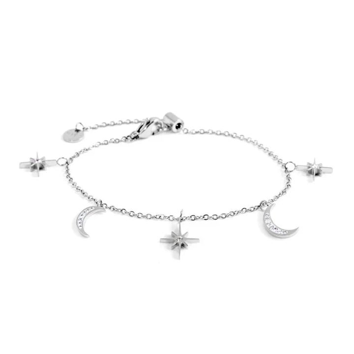 Marlù | Bracciale lune e rosa dei venti pendenti