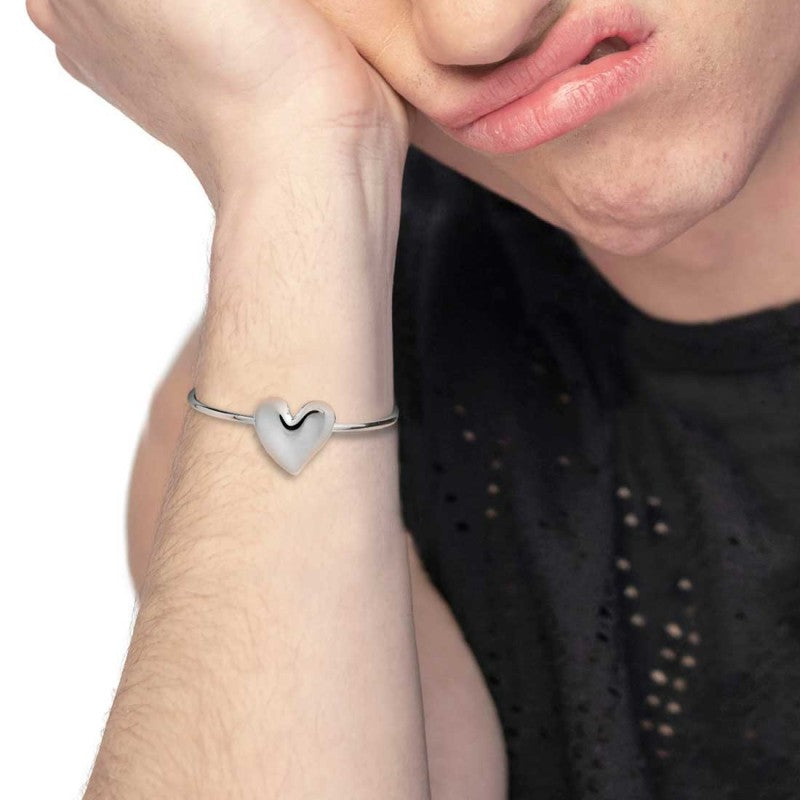 Marlù |Bracciale rigido con cuore irregolare