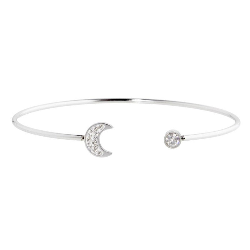 Marlù | Bracciale rigido luna con cristalli