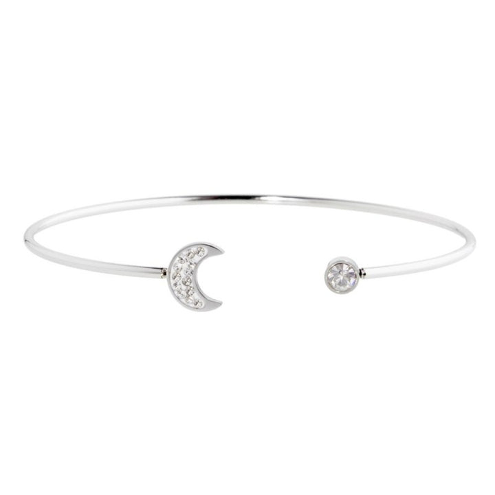 Marlù | Bracciale rigido luna con cristalli