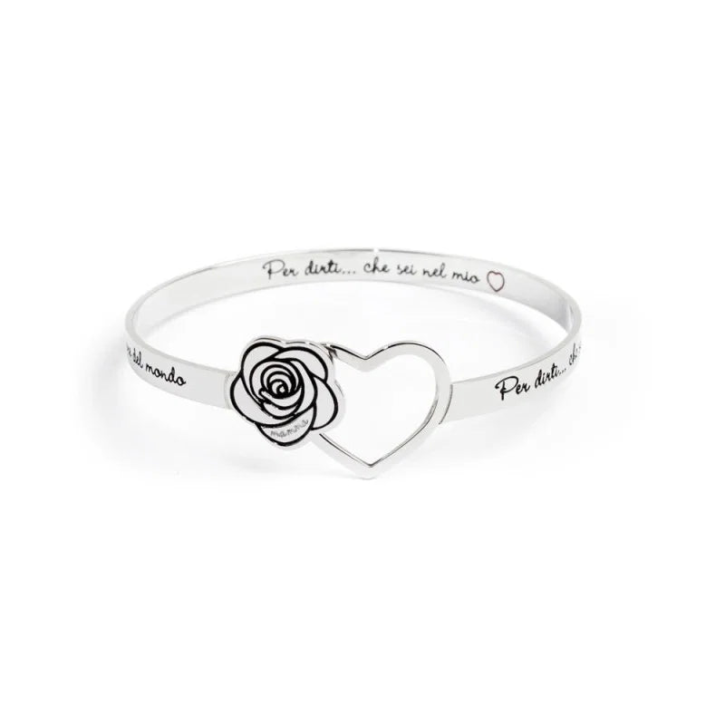 Marlù | Bracciale rigido rosa Mamma