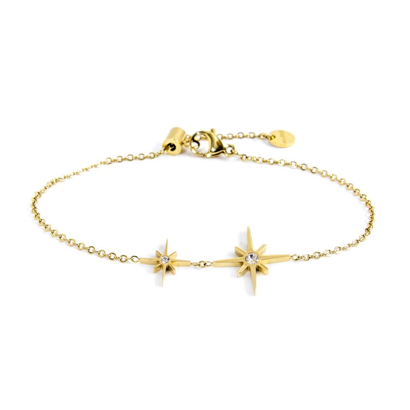 Marlù | Bracciale rosa dei venti doppio pendente
