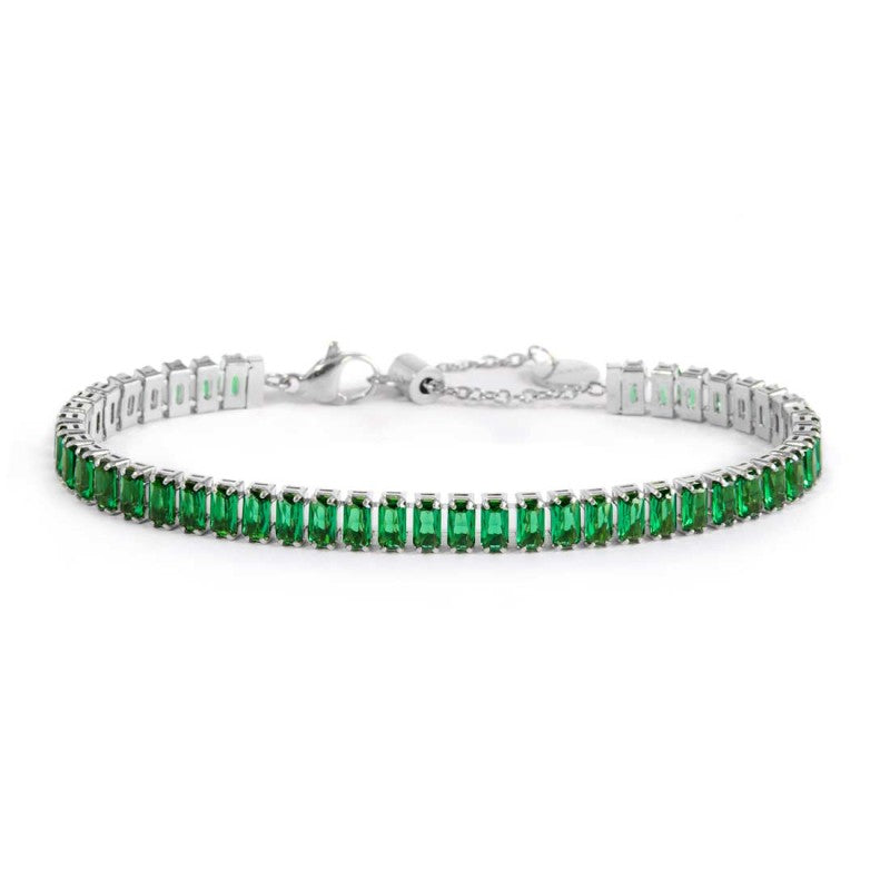 Marlù | Bracciale tennis zirconi baguette