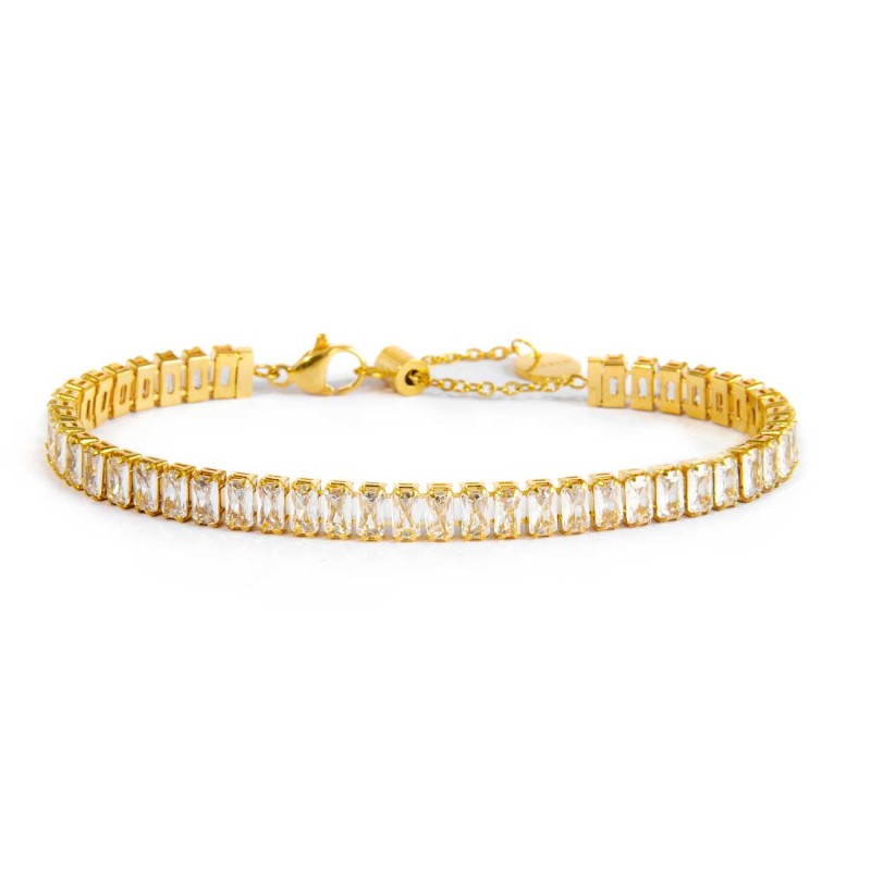 Marlù | Bracciale tennis zirconi baguette