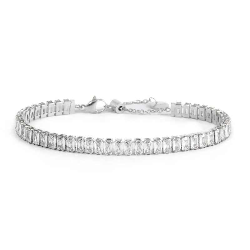 Marlù | Bracciale tennis zirconi baguette