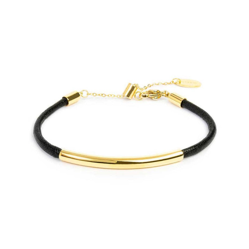 Marlù | Bracciale triplo filo con cordino cerato con tubolare centrale