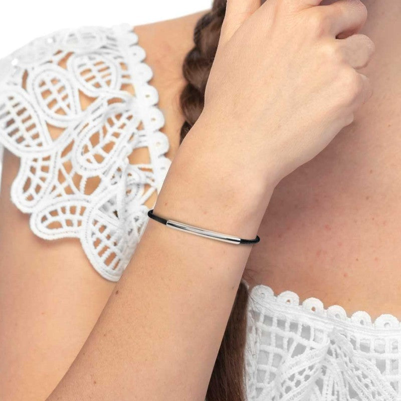 Marlù | Bracciale triplo filo con cordino cerato con tubolare centrale