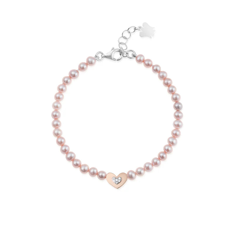 Roberto Giannotti | Bracciale di perle rosa con cuore