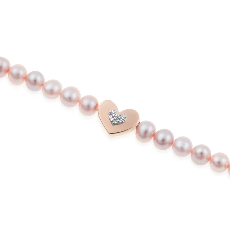 Roberto Giannotti | Bracciale di perle rosa con cuore