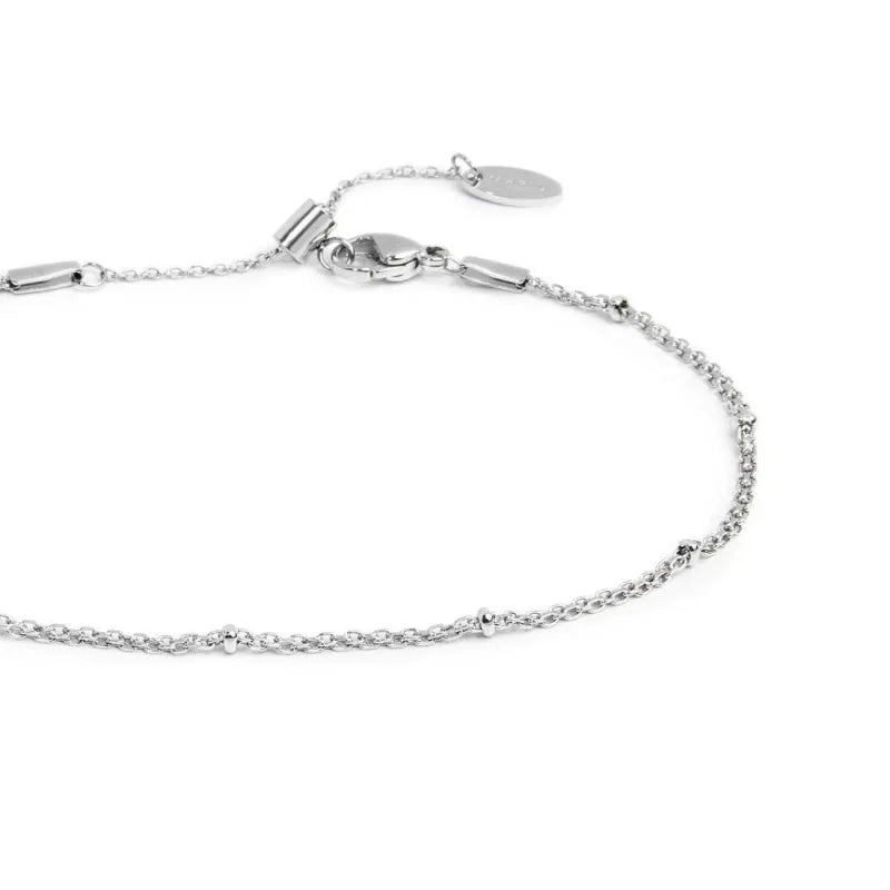 Marlù |Cavigliera catena mesh e anelli in acciaio