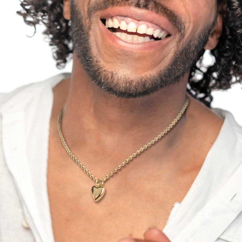 Marlù | Collana catena a sfere con cuore